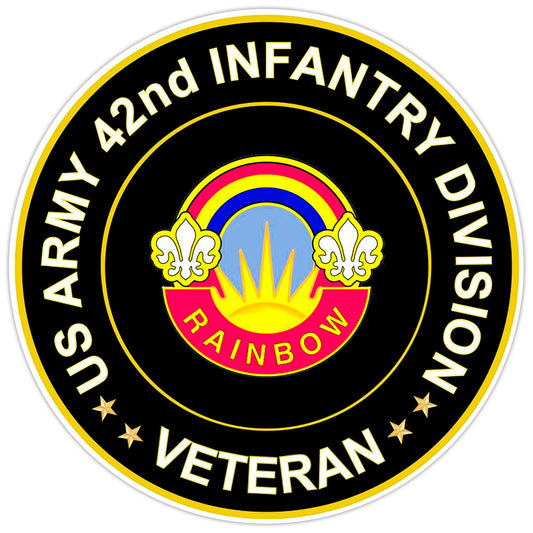US Army 42nd Infantry Division Veteran Bumper Sticker Military Vinyl Decal 5"
