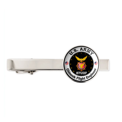 Us Army Chinook Flight Engineer 67U2F Military Veteran Tie Clip Tie Bar Gift