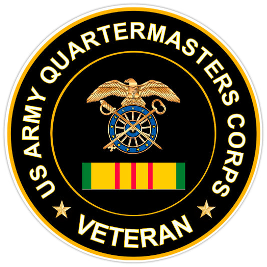 US Army Quartermaster Corps Veteran Bumper Sticker Military Vinyl Decal 5"