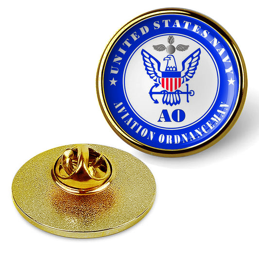 U.S. Navy Aviation Ordnanceman Tie Tac, Hat Pin, Badge, Lapel Pin - Gold