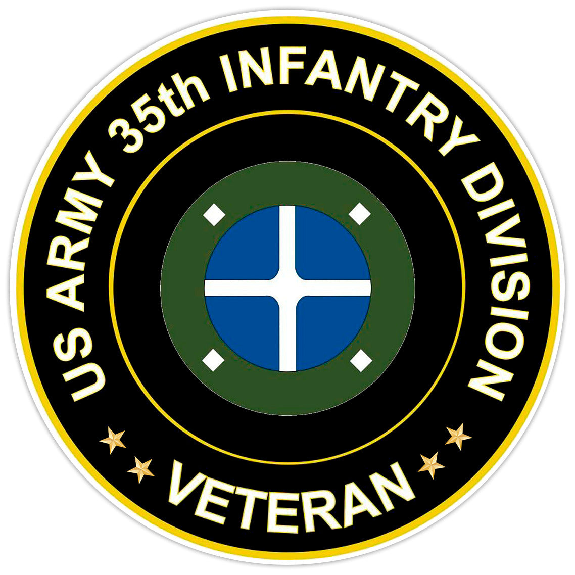 US Army 35th Infantry Division Veteran Bumper Sticker Military Vinyl Decal 5"