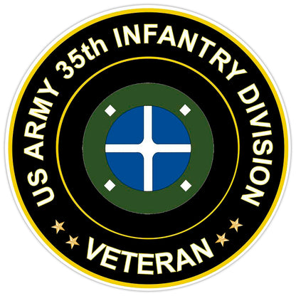 US Army 35th Infantry Division Veteran Bumper Sticker Military Vinyl Decal 5"