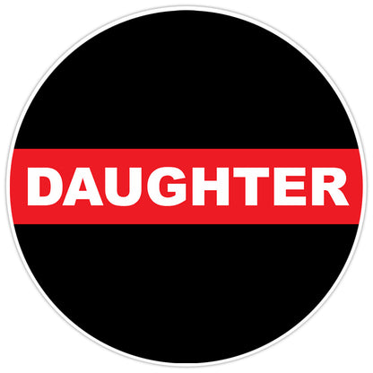 First Responder Firefighter Thin Red Line Daughter Bumper Sticker Decal 5"
