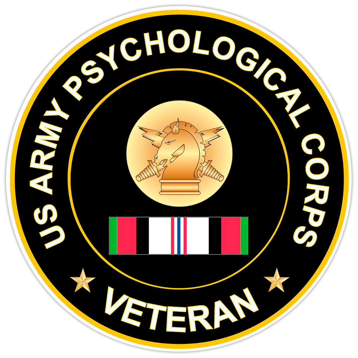 US Army Psychological Corps Veteran Bumper Sticker Military Vinyl Decal 5"