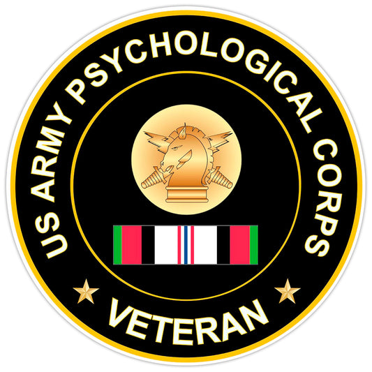 US Army Psychological Corps Veteran Bumper Sticker Military Vinyl Decal 5"