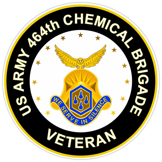 US Army 464th Chemical Brigade Veteran Bumper Sticker Military Vinyl Decal 5"