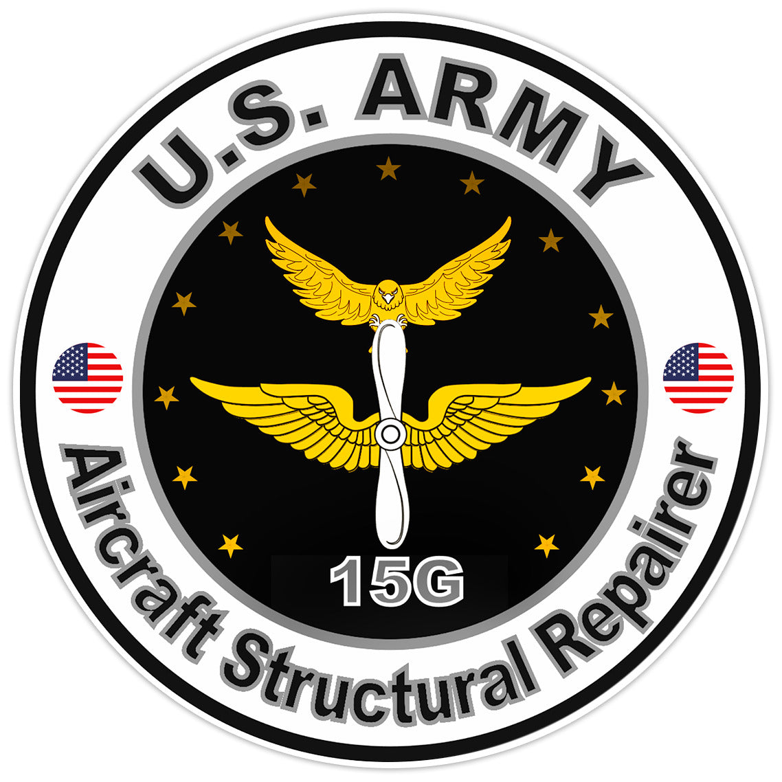 US Army Aircraft Structural Repairer Bumper Sticker Military Soldier Decal 5"