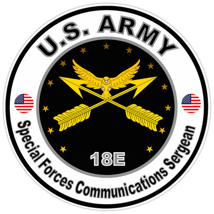 US Army Special Forces Communications Sergeant Bumper Sticker Military Decal 5"