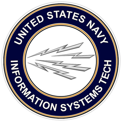U.S. Navy Information Systems Technician Bumper Sticker Military Vinyl Decal 5"