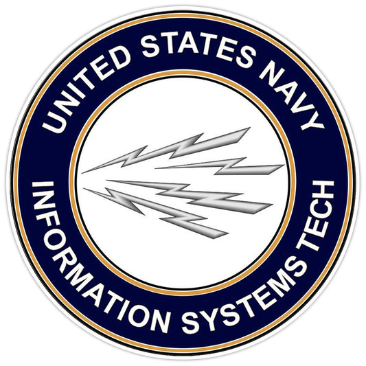 U.S. Navy Information Systems Technician Bumper Sticker Military Vinyl Decal 5"