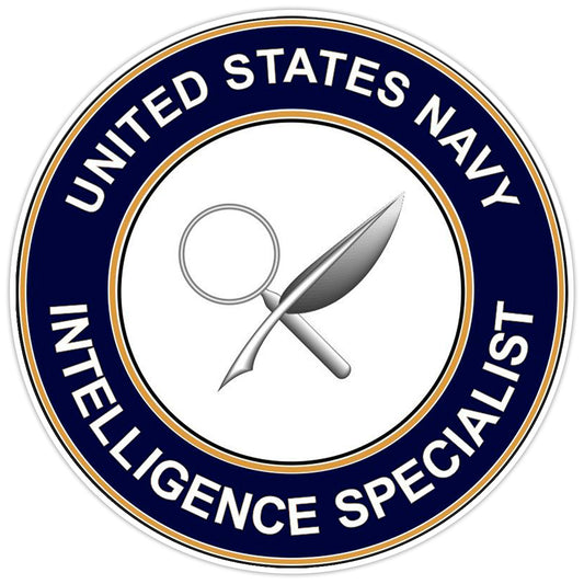 U.S. Navy Intelligence Specialist Bumper Sticker Military Vinyl Soldier Decal 5"