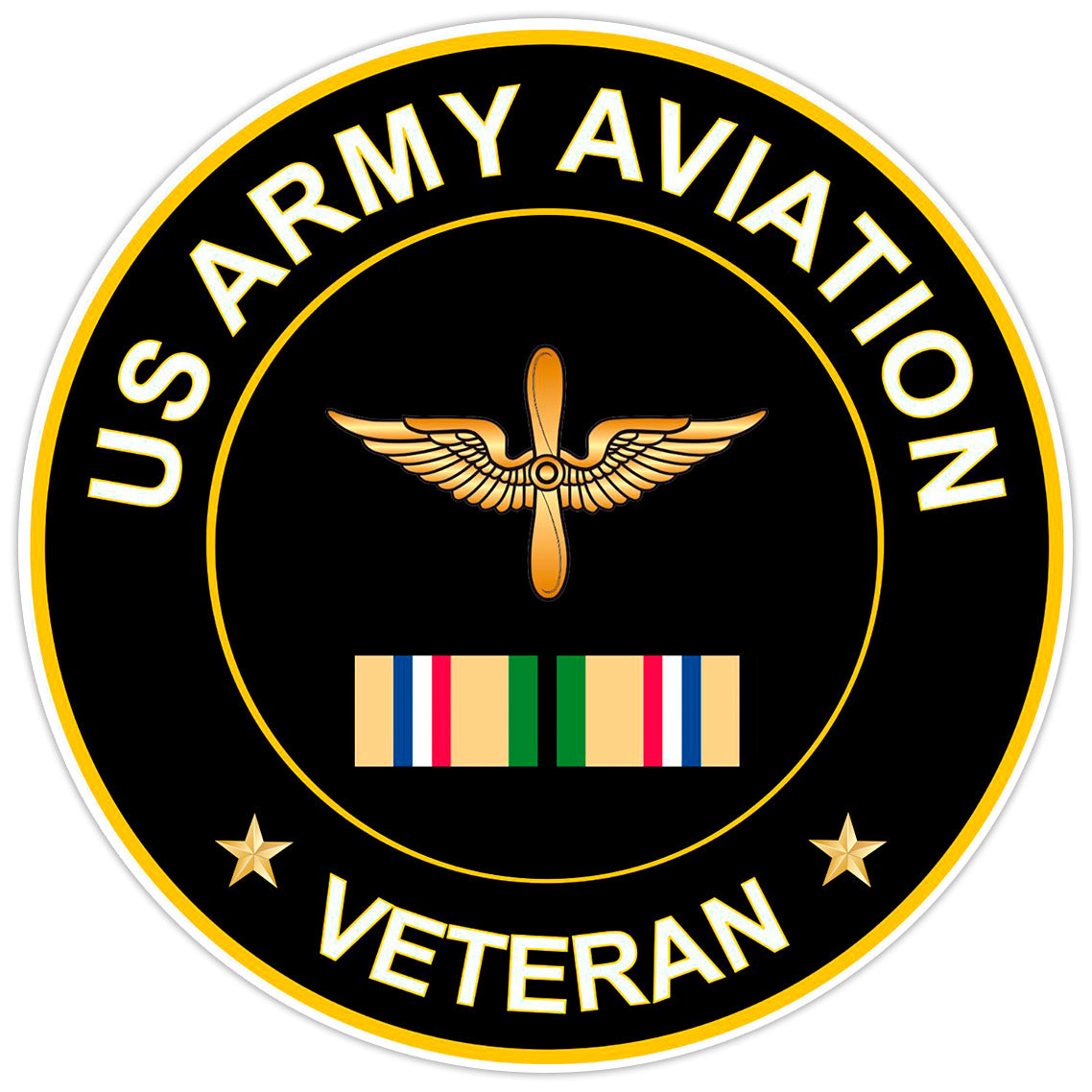 US Army Aviation Veteran Bumper Sticker Military Vinyl Soldier Decal 5"