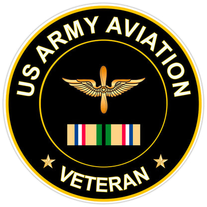 US Army Aviation Veteran Bumper Sticker Military Vinyl Soldier Decal 5"