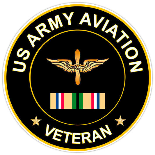 US Army Aviation Veteran Bumper Sticker Military Vinyl Soldier Decal 5"