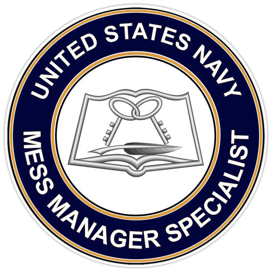 U.S. Navy Mess Management Specialist Bumper Sticker Military Vinyl Decal 5"
