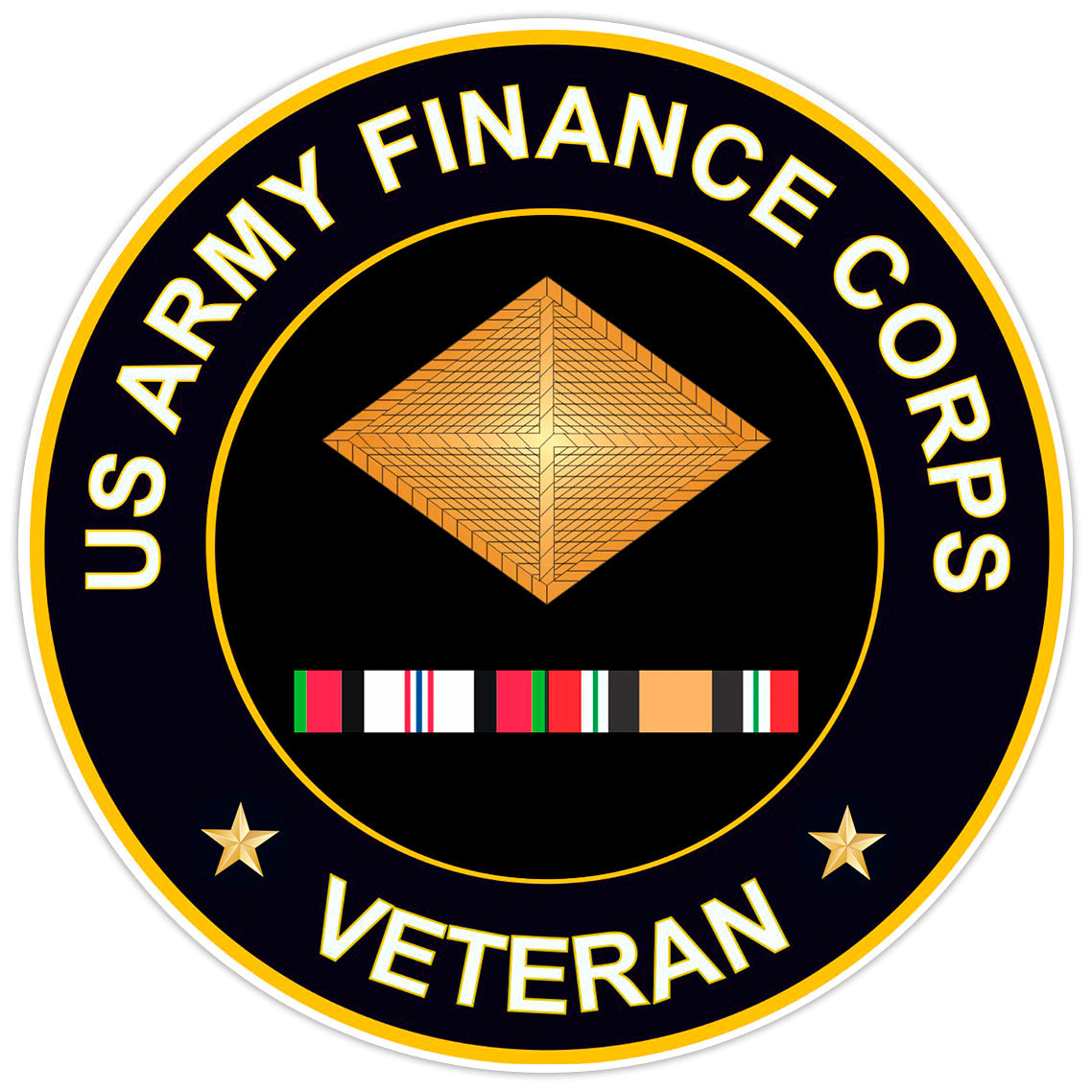 US Army Finance Corps Veteran Bumper Sticker Military Vinyl Soldier Decal 5"