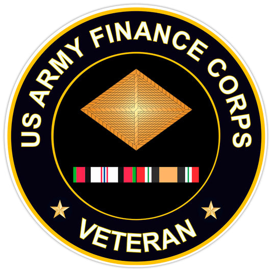 US Army Finance Corps Veteran Bumper Sticker Military Vinyl Soldier Decal 5"