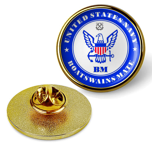 U.S. Navy Boatswain's Mate Tie Tac, Hat Pin, Badge, Military Lapel Pin - Gold