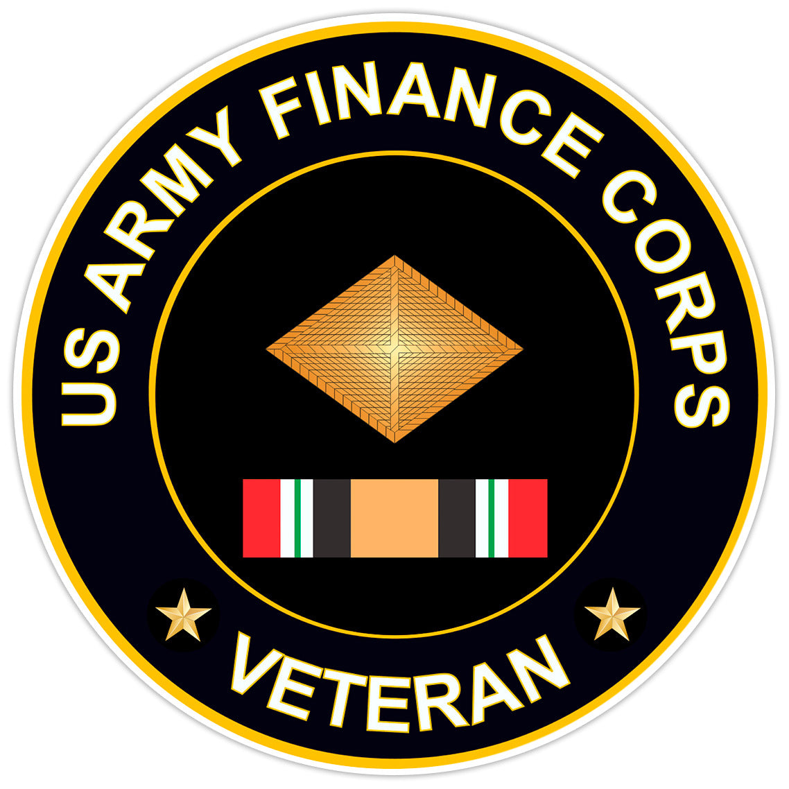 US Army Finance Corps Veteran Bumper Sticker Military Vinyl Soldier Decal 5"