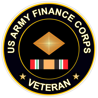 US Army Finance Corps Veteran Bumper Sticker Military Vinyl Soldier Decal 5"