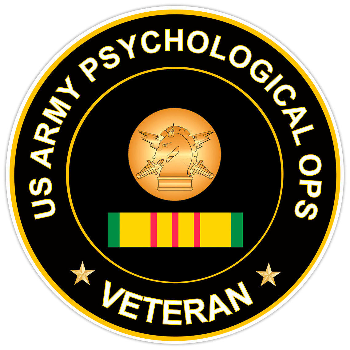 US Army Psychological Ops Veteran Bumper Sticker Military Vinyl Soldier Decal 5"