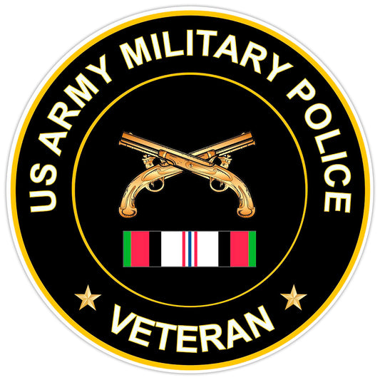 US Army Military Police Veteran Bumper Sticker Military Vinyl Soldier Decal 5"