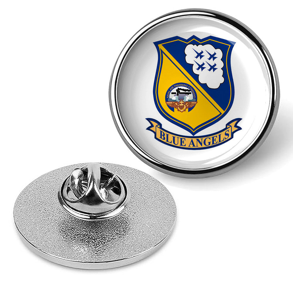 Navy Blue Angels Tie Tac, Hat Pin, Badge, Military Emblem Lapel Pin - Silver
