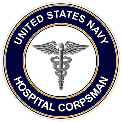 U.S. Navy Hospital Corpsman Bumper Sticker Military Vinyl Soldier Decal 5"