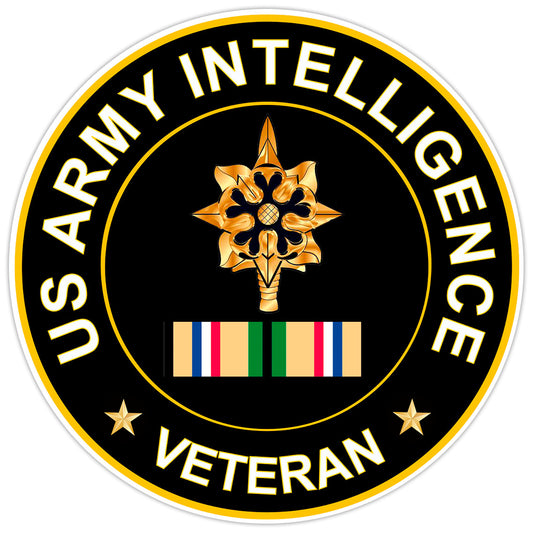 US Army Intelligence Veteran Bumper Sticker Military Vinyl Soldier Decal 5"