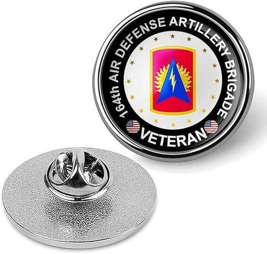 164th Defense Artillery Brigade Veteran Tie Suit Shirt Lapel Pin - Silver