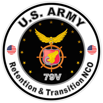 US Army Retention & Transition NCO Bumper Sticker Military Vinyl Decal 5"