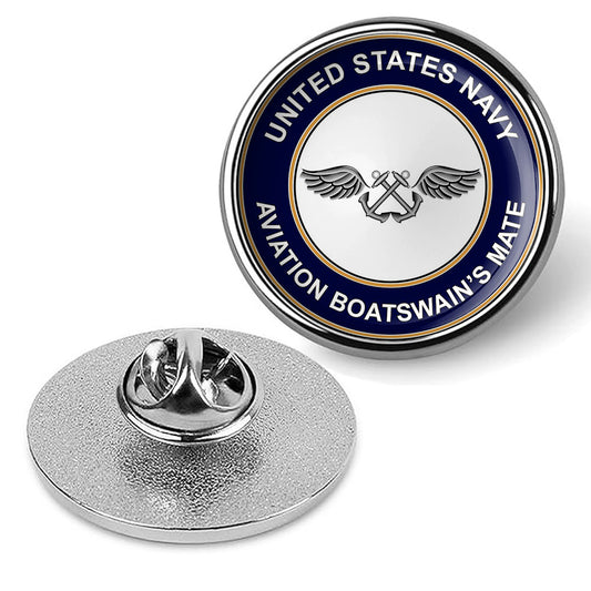 U.S. Navy Aviation Boatswain's Mate Tie Tac, Hat Pin, Badge, Lapel Pin - Silver
