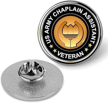 US Army Chaplain Assistant Veteran Lapel Pin Veteran Tie Suit Shirt Pin-Silver