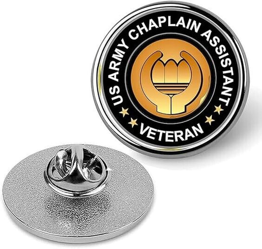 US Army Chaplain Assistant Veteran Lapel Pin Veteran Tie Suit Shirt Pin-Silver