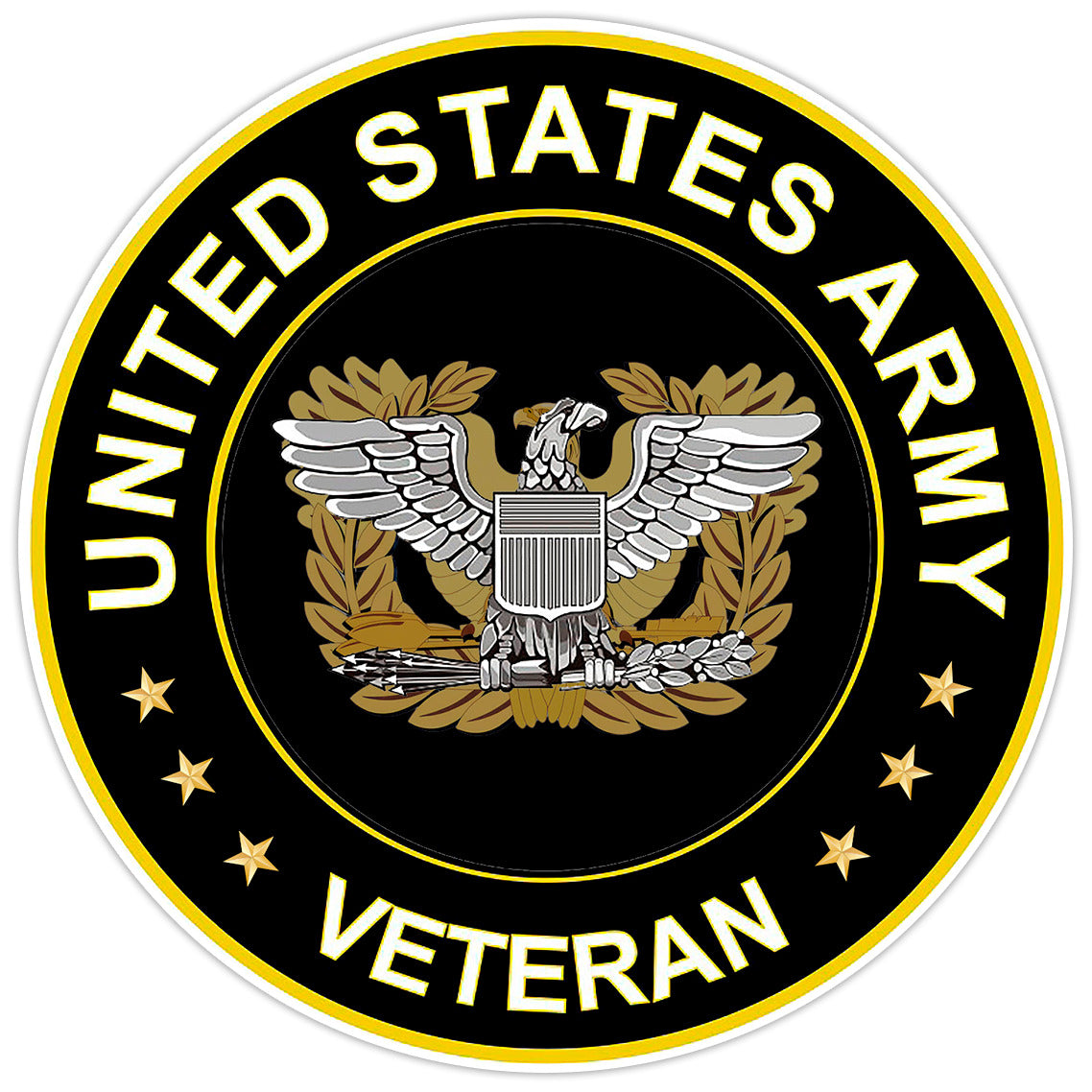 United States Army Veteran Bumper Sticker Military Vinyl Soldier Decal 5"