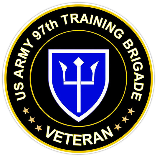US Army 97th Training Brigade Veteran Bumper Sticker Military Vinyl Decal 5"