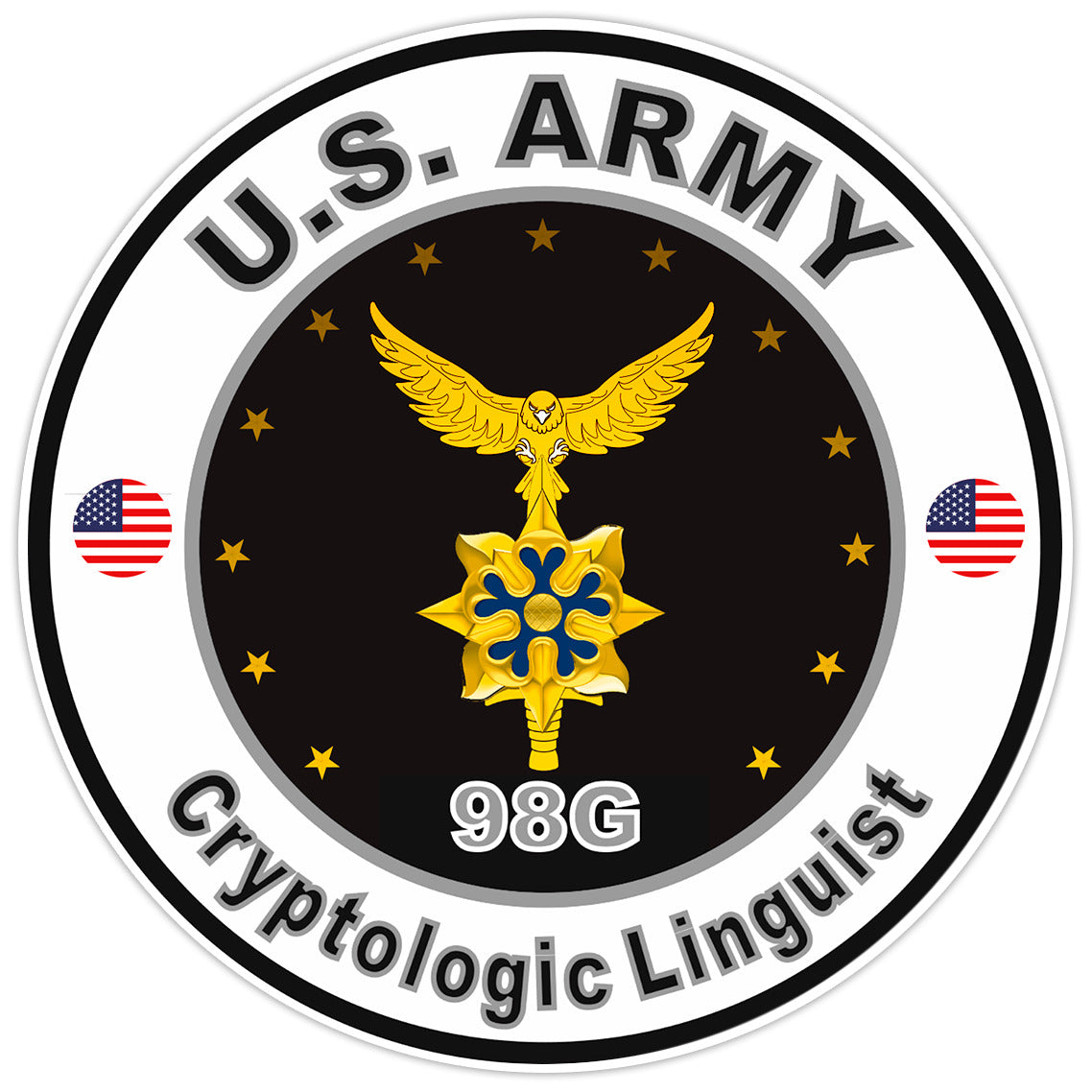 United States Army Cryptologic Linguist Bumper Sticker Military Soldier Decal 5"