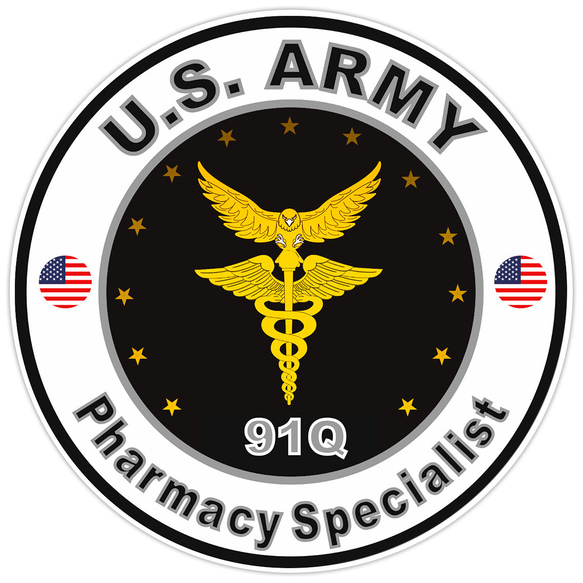 United States Army Pharmacy Specialist Bumper Sticker Military Soldier Decal 5"