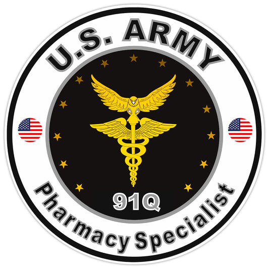 United States Army Pharmacy Specialist Bumper Sticker Military Soldier Decal 5"