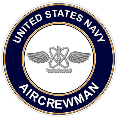 U.S. Navy Naval Aircrewman Bumper Sticker Military Vinyl Soldier Decal 5"
