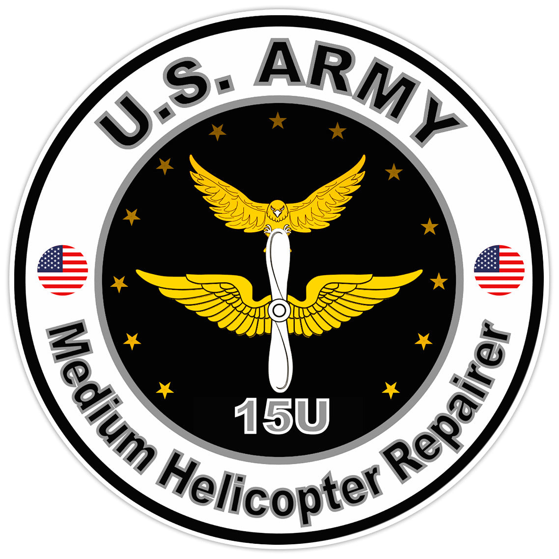 United States Army Medium Helicopter Repairer Bumper Sticker Military Decal 5"