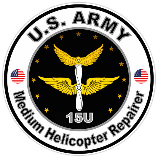United States Army Medium Helicopter Repairer Bumper Sticker Military Decal 5"