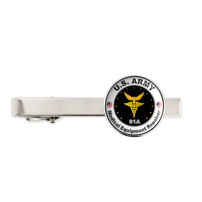 US Army Medical Equipment Repairer Military Veteran Tie Clip Tie Bar Gift