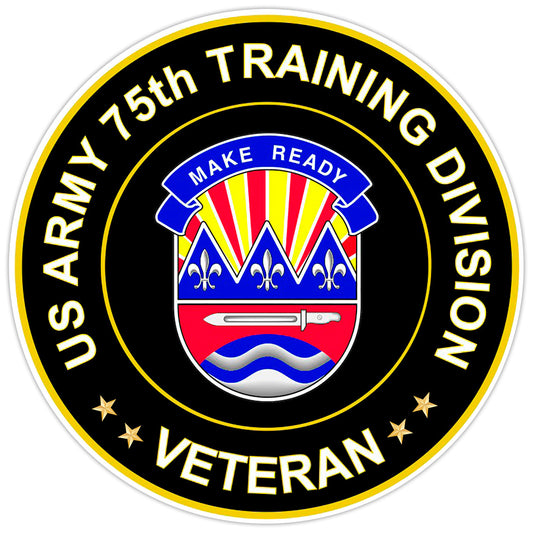 US Army 75th Training Division Veteran Bumper Sticker Military Vinyl Decal 5"
