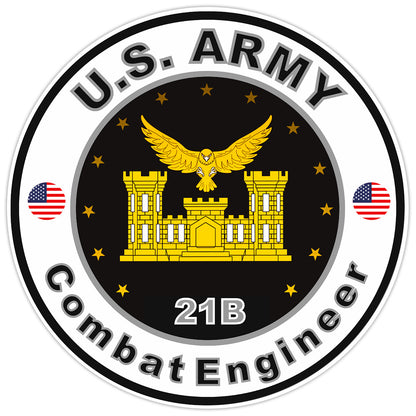 United States Army Combat Engineer Bumper Sticker Military Soldier Decal 5"