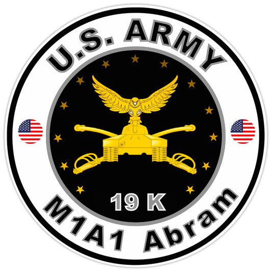 United States Army M1A1 Abram Bumper Sticker Military Soldier Decal 5"