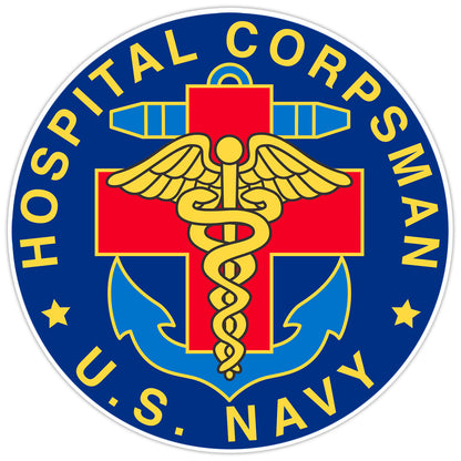 Navy Hospital Corpsman Decal Bumper Sticker Military Vinyl Soldier Decal 5"