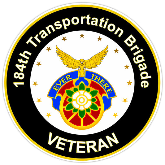 184th Transportation Brigade Veteran Bumper Sticker Military Vinyl Decal 5"