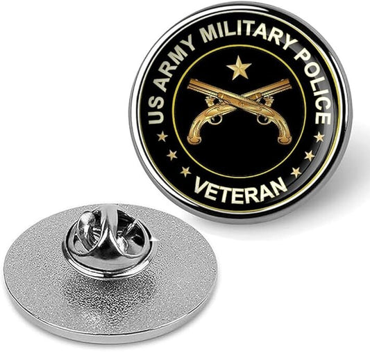 US Army Military Police Veteran Lapel Pin Veteran Tie Suit Shirt Pinback-Silver