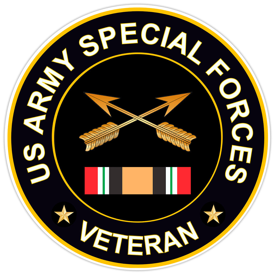 US Army Special Forces Veteran Bumper Sticker Military Vinyl Soldier Decal 5"